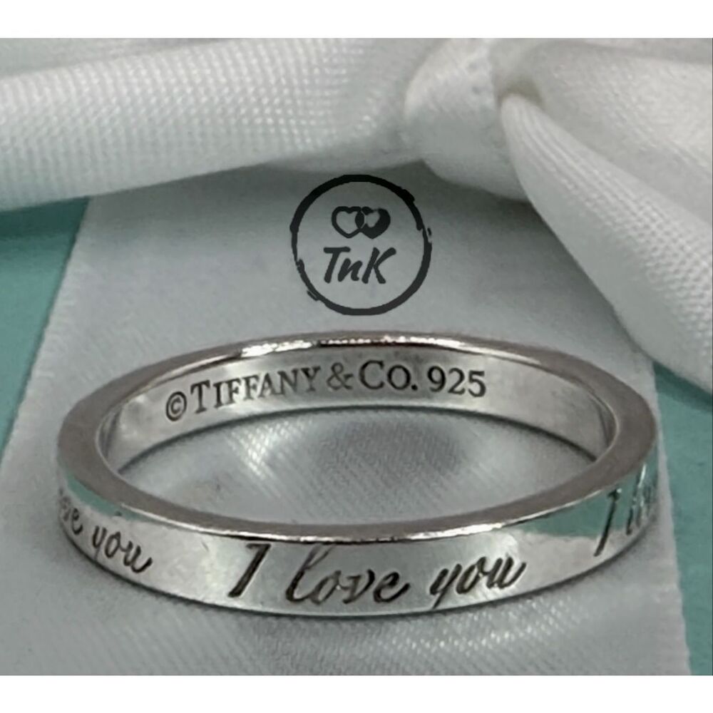 Tiffany Retired Notes "I Love You" Ring - Sterling Silver - Size 6.75 - Picture 16 of 16
